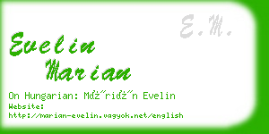 evelin marian business card